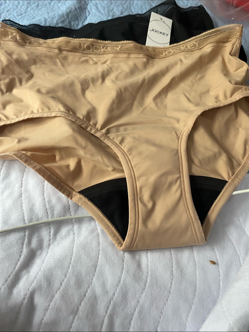 Jockey Nude and Black Seamless Low-Rise Briefs NWT SIZE Large